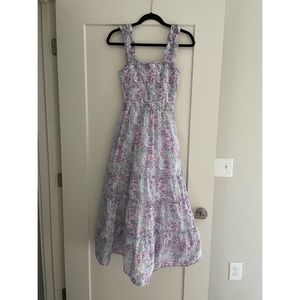 Always Daydreaming Lavender Floral Print Midi Dress